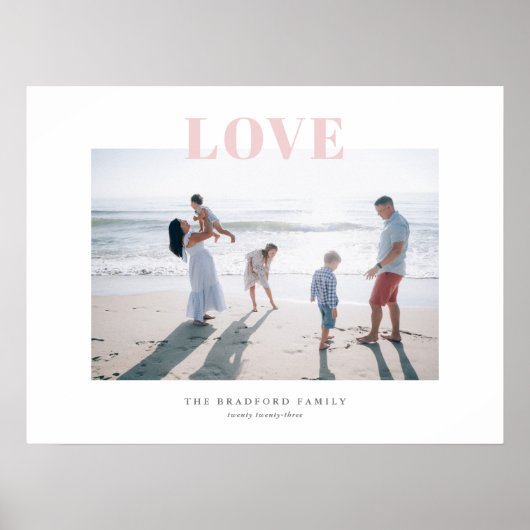 Bleke Roze Grote Liefdesherinneringsevenement Fami Poster (Voorkant)