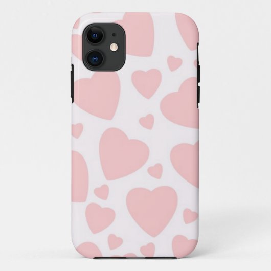 Bleke roze harten Case-Mate iPhone case (Achterkant)