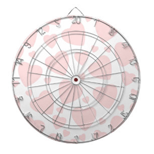 Bleke roze harten dartbord