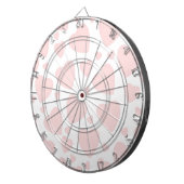 Bleke roze harten dartbord (Voorkant Rechts)