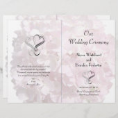 Bleke roze harten gevouwen weddenschappen (Voorkant / Achterkant)