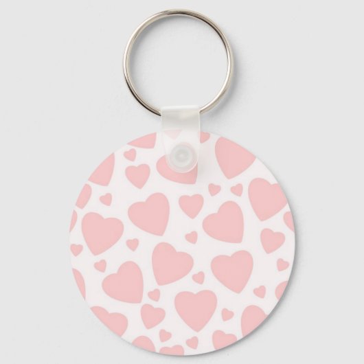 Bleke roze harten sleutelhanger (Voorkant)