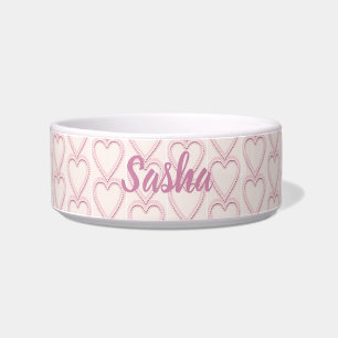 Bleke roze harten voerbakje