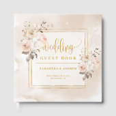 Bleke Roze Herfst Boho Boeket Trouwen Gastboek Gastenboek (Voorkant)