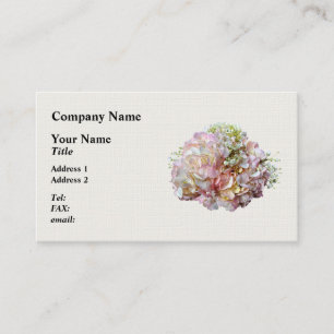 Bleke roze hydrangea met Baby adem Visitekaartje