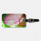 Bleke roze juffrouw Slipper Orchid Flower Personat Bagagelabel (Voorkant horizontaal)