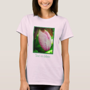 Bleke roze juffrouw Slipper Orchid Flower Personat T-shirt