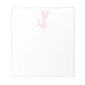Bleke roze kat, Winking. Notitieblok (Voorkant)