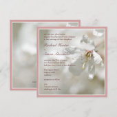 Bleke roze kerry Blossom Wedding Kaart (Voorkant / Achterkant)