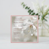 Bleke roze kerry Blossom Wedding Kaart (Staand voorkant)