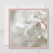 Bleke roze kerry Blossom Wedding Kaart (Achterkant)