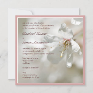 Bleke roze kerry Blossom Wedding Kaart