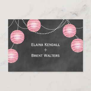 Bleke roze lampionnen op de Chalk RSVP