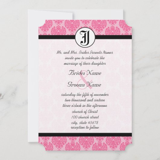 Bleke roze luchters met foto-bruiloft kaart (Voorkant)