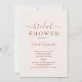 Bleke roze minimale booho Bridal Shower Kaart (Voorkant)