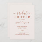 Bleke roze minimale booho Bridal Shower Kaart (Voorkant / Achterkant)