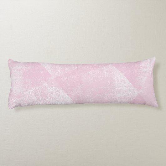 Bleke roze minimale geometrische inkttextuur lichaamskussen (Achterkant)