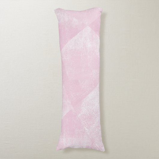 Bleke roze minimale geometrische inkttextuur lichaamskussen (Voorkant Verticaal)