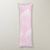 Bleke roze minimale geometrische inkttextuur lichaamskussen (Achterkant (Verticaal))