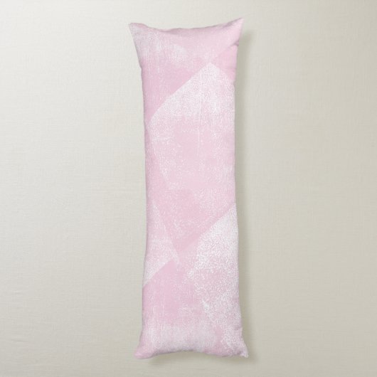 Bleke roze minimale geometrische inkttextuur lichaamskussen (Achterkant (Verticaal))