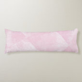 Bleke roze minimale geometrische inkttextuur lichaamskussen (Voorkant)
