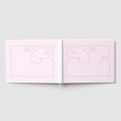 Bleke Roze Modern Dove Baby Celebration Gastboek Gastenboek (Volledig)
