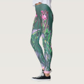 Bleke roze, niet-geweven beemdonderbloemen gestile leggings (Links)