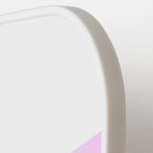 Bleke roze Paarse blauwe strepen Aangepaste tekst Pickleball Paddle (Links Detail)