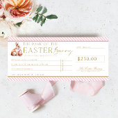Bleke Roze Paascheque Cadeaubon Kaart