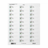 Bleke Roze Pioen en Knop Etiket (Full Sheet)