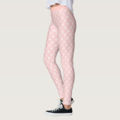 Bleke roze poka Dots Yoga Pants Leggings (Links)