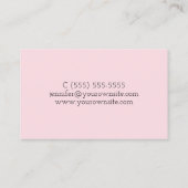Bleke roze poladot visitekaartje (Achterkant)