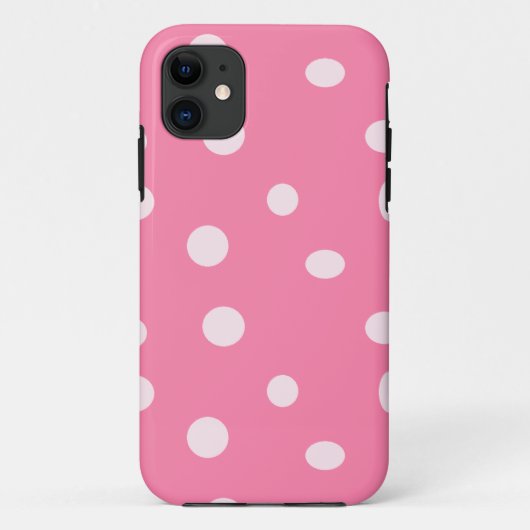 Bleke roze pols met roze stippen Case-Mate iPhone case (Achterkant)
