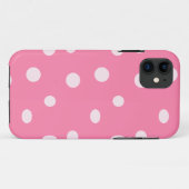 Bleke roze pols met roze stippen Case-Mate iPhone case (Achterkant (horizontaal))
