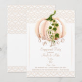 Bleke roze pompoen HERFST in de LOVE Engagement Pa Kaart (Voorkant / Achterkant)