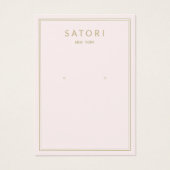 Bleke roze rand met juwelenweergave visitekaartje (Voorkant)