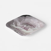 Bleke Roze Roos, 13de Verjaardagsfeestje, Naam, Papieren Bordje (Gebogen)