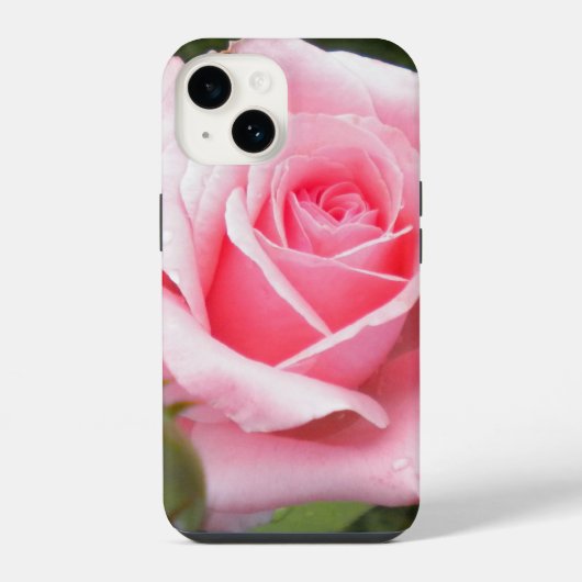 Bleke Roze Roos iPhone Hoesje (Achterkant)