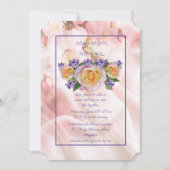 Bleke Roze Roos Met Paarse Accenten Kaart (Voorkant)