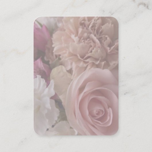 Bleke Roze Roos Respons Kaart (Achterkant)