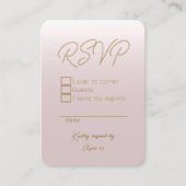 Bleke Roze Roos Respons Kaart (Voorkant)