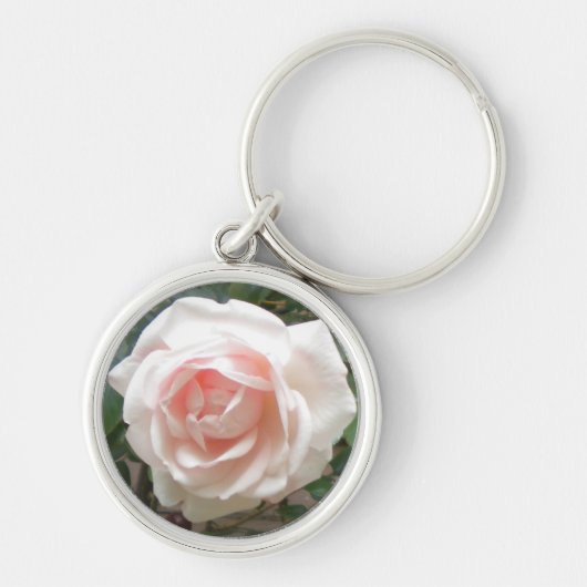 Bleke Roze Roos Sleutelhanger (Voorkant)