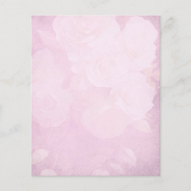 Bleke Roze Rose Scrapbook Paper (Voorkant)