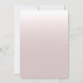 Bleke Roze Rose Verjaardag Uitnodiging Kaart (Achterkant)