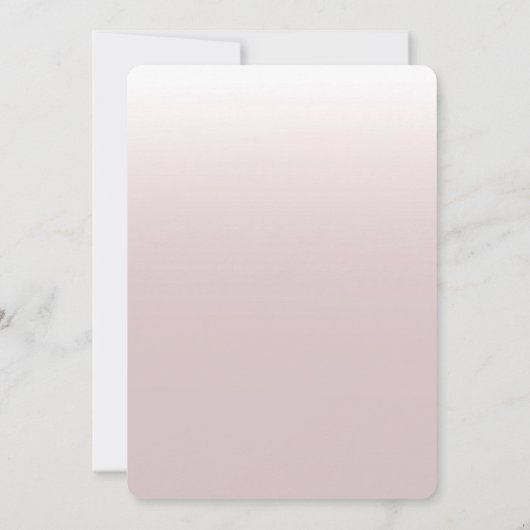 Bleke Roze Rose Verjaardag Uitnodiging Kaart (Achterkant)