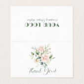 Bleke roze Roses Bouquet Illustratie Visitekaartje (Buitenkant ongevouwen)