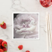 Bleke roze roze, 16e verjaardag Floral paper Servet (Insitu)