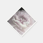 Bleke roze roze, 16e verjaardag Floral paper Servet (Hoek)