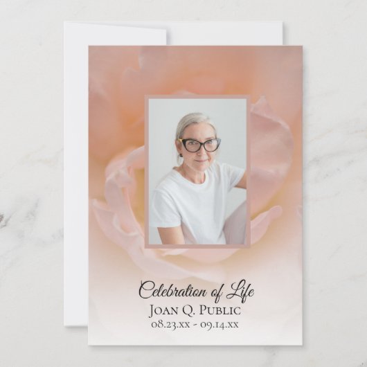 Bleke Roze Roze Bloem Viering van het Leven Kaart (Voorkant)