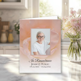 Bleke Roze Roze Bloemblaadjes Begrafenissympathie Bedankkaart